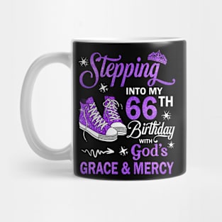 Stepping Into My 66th Birthday With God's Grace & Mercy Bday Mug